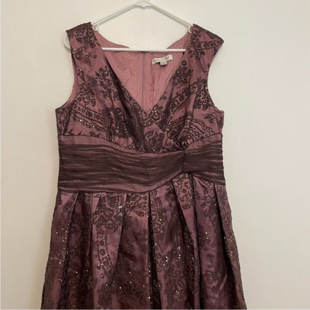 COLDWATER CREEK Purple Plum Mauve Beaded Sequin Embellished Dress - Picture 2 of 14